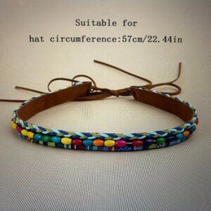 NWOT Cowboy/Cowgirl Hat Band With Colorful Beads SKU 182